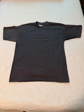 Pro Club Men’s Heavyweight Cotton Short Sleeve Crew Neck Tee - Charcoal - Large